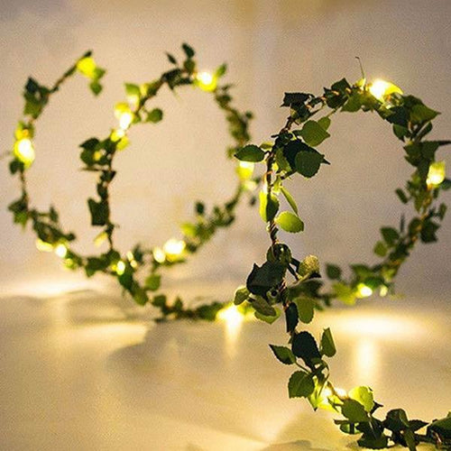 Green Leaf Vine LED String Lights