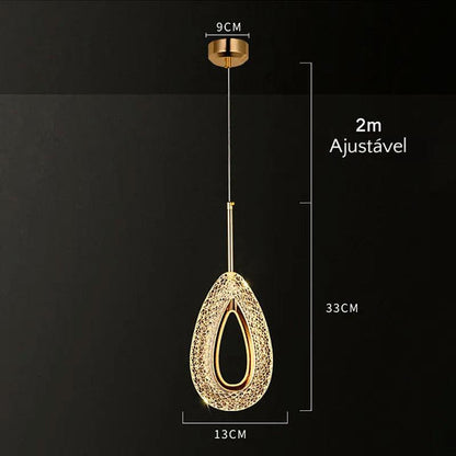 Crystal Drop Pendant Light