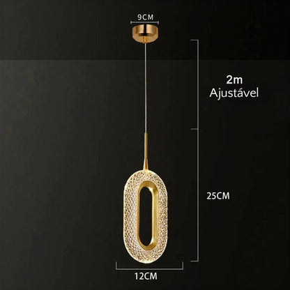 Crystal Elipse Pendant Light