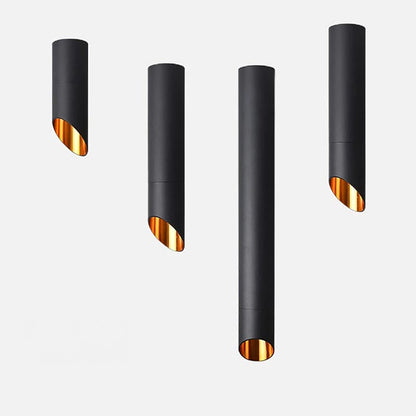 Pipe Black Ceiling Light
