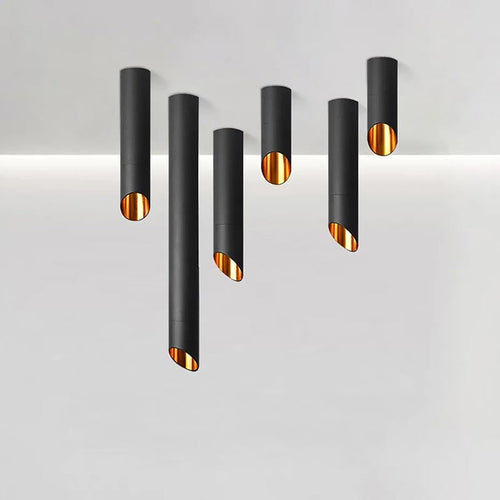 Pipe Black Ceiling Light