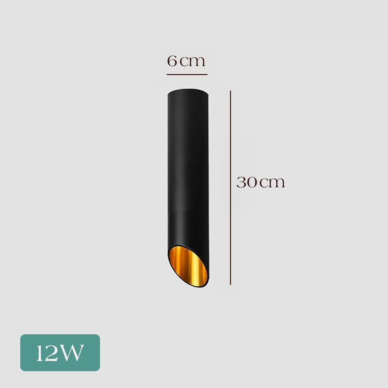 Pipe Black Ceiling Light