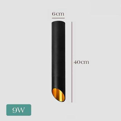 Pipe Black Ceiling Light