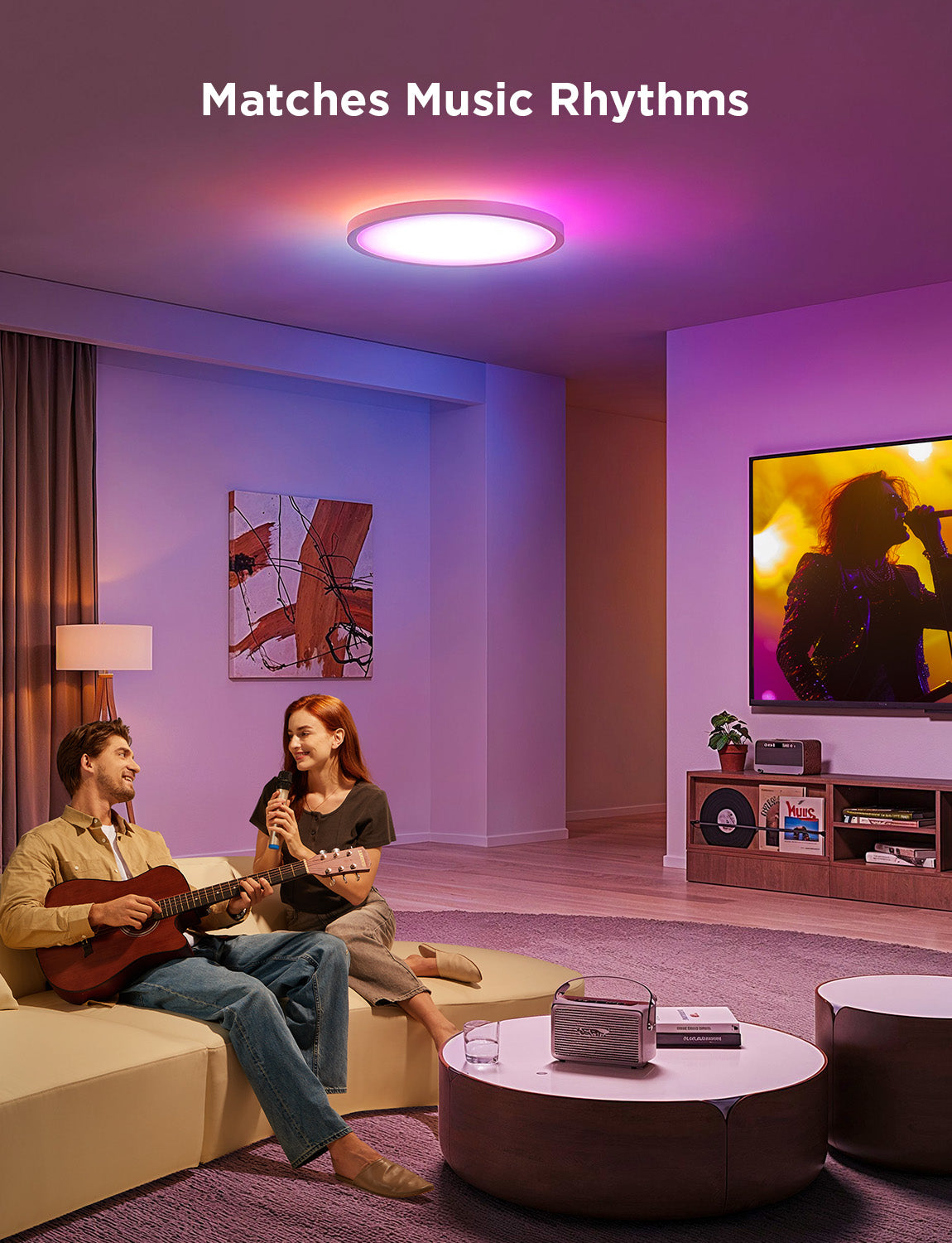 Refurbished Govee 12-Inch RGBWW + RGBIC Smart Ceiling Light