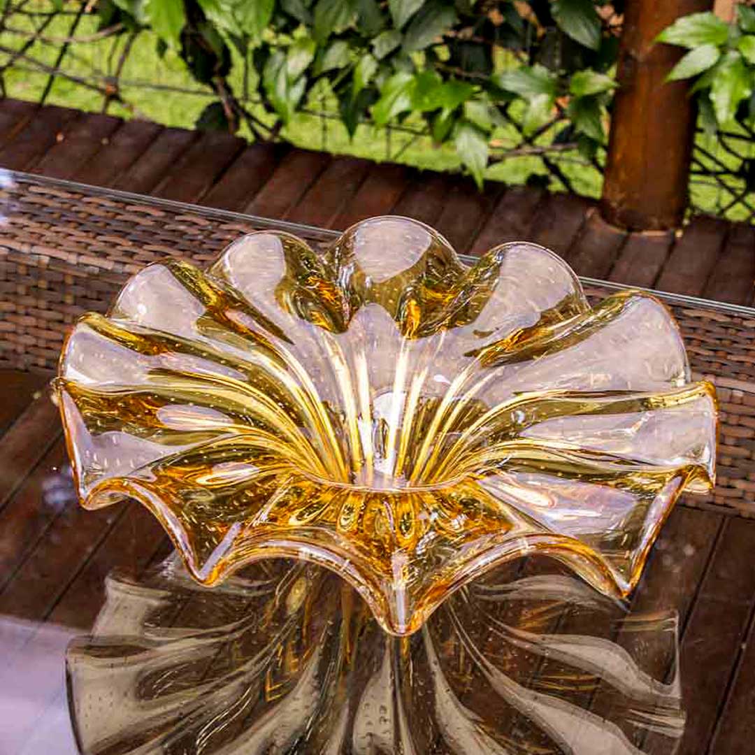 Yara Murano Glass Centerpiece – Amber