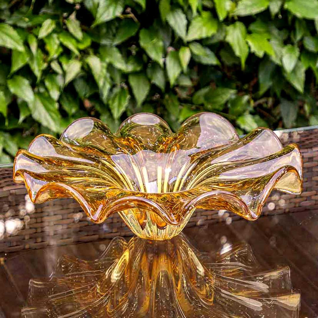 Yara Murano Glass Centerpiece – Amber