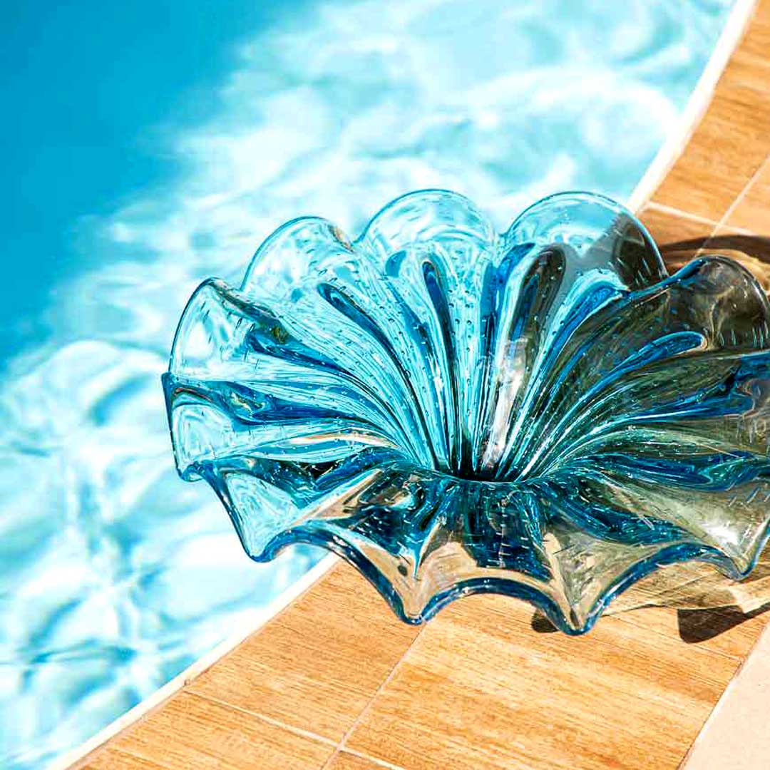 Yara Murano Glass Centerpiece – Aquamarine