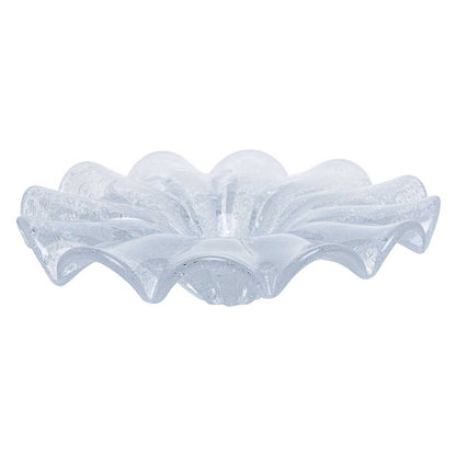 Yara Murano Glass Centerpiece – Clear Ice