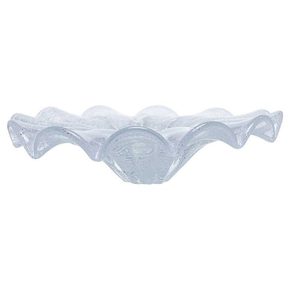 Yara Murano Glass Centerpiece – Clear Ice
