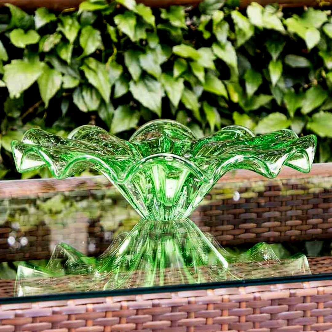Yara Murano Glass Centerpiece – Green Esmeralda