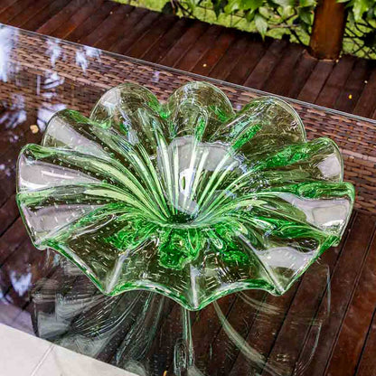 Yara Murano Glass Centerpiece – Green Esmeralda