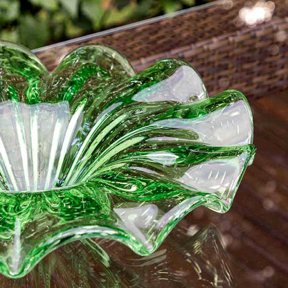 Yara Murano Glass Centerpiece – Green Esmeralda