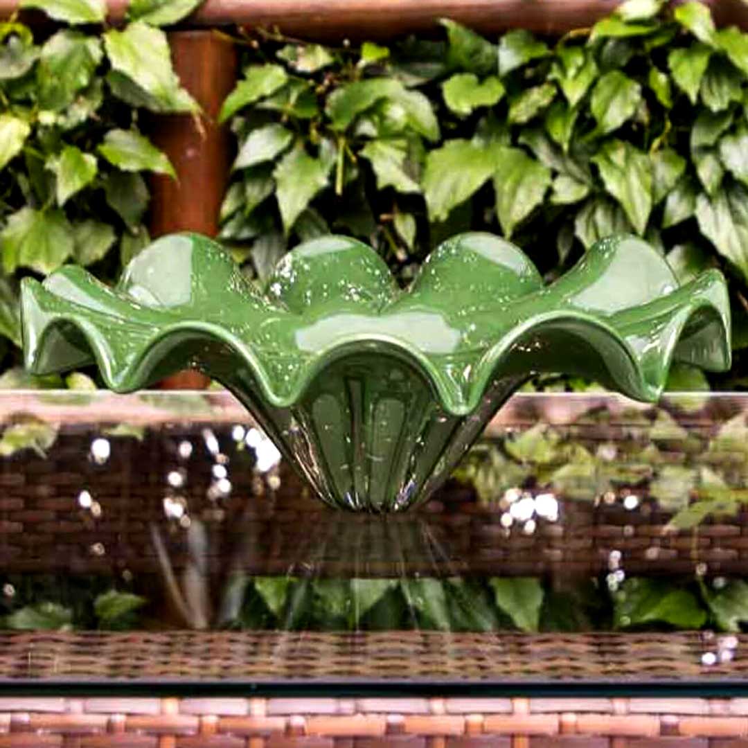 Yara Murano Glass Centerpiece – Green Folha