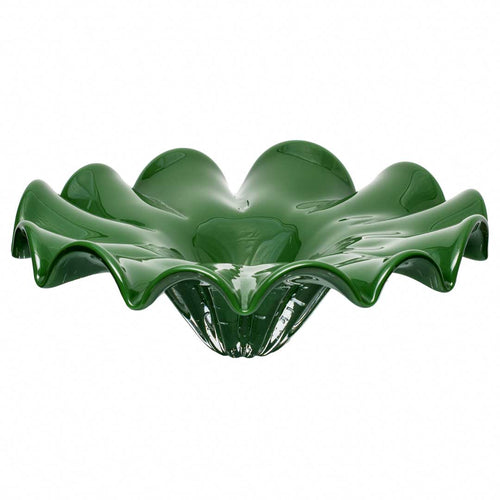 Yara Murano Glass Centerpiece – Green Folha
