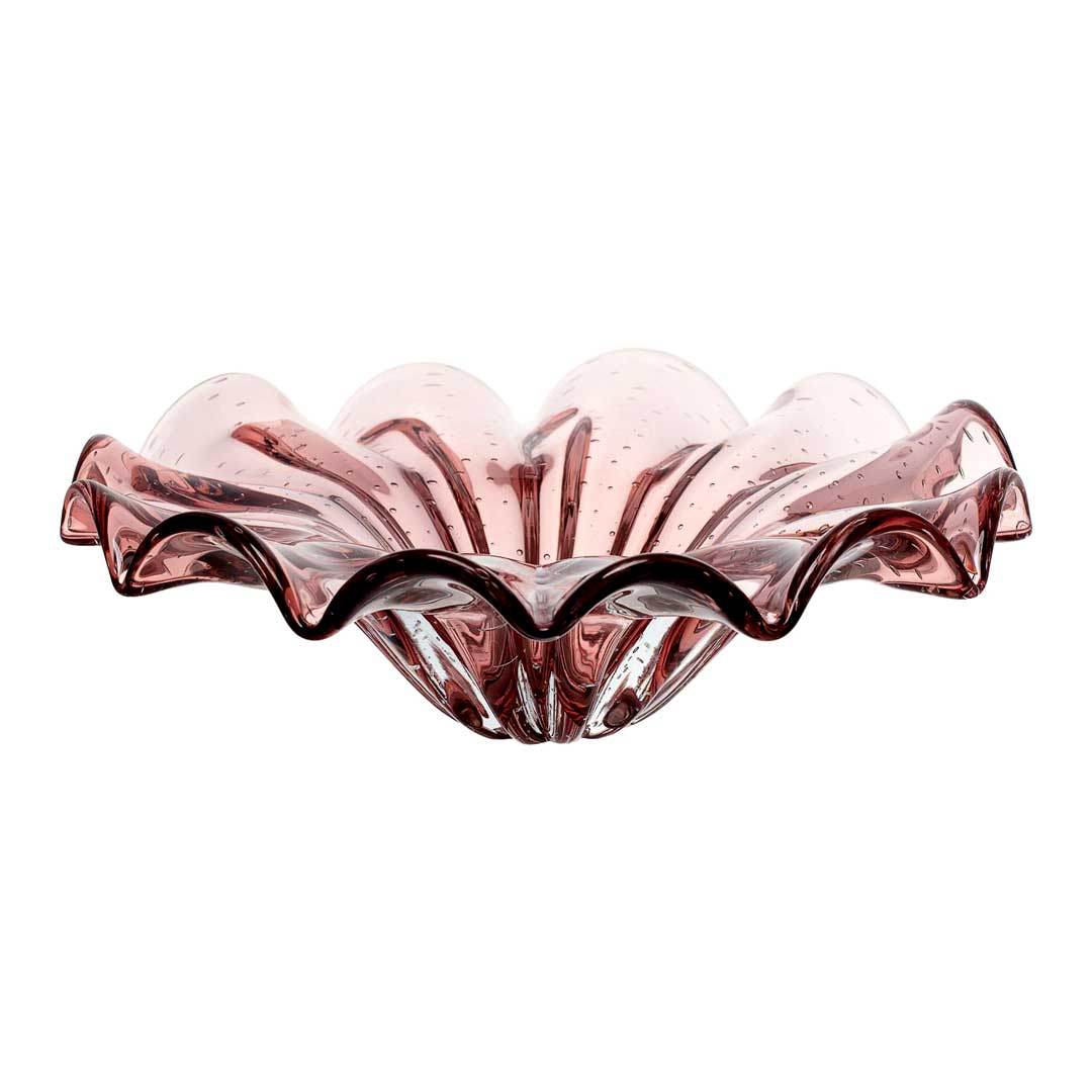 Yara Murano Glass Centerpiece – Vintage Rosé