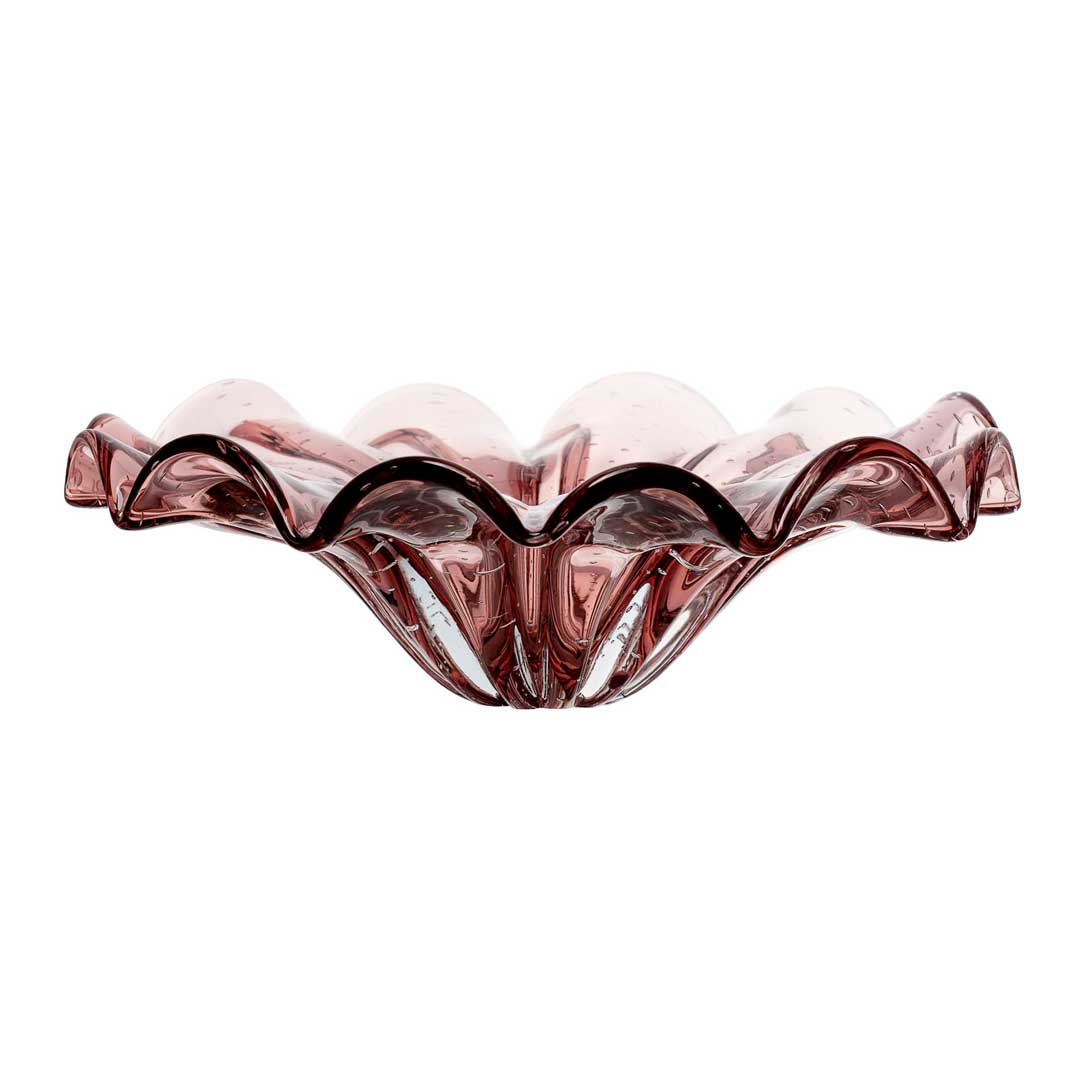 Yara Murano Glass Centerpiece – Vintage Rosé