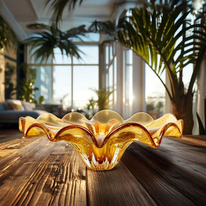 Yara Murano Glass Centerpiece – Amber