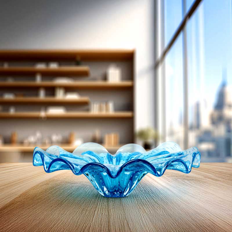 Yara Murano Glass Centerpiece – Aquamarine