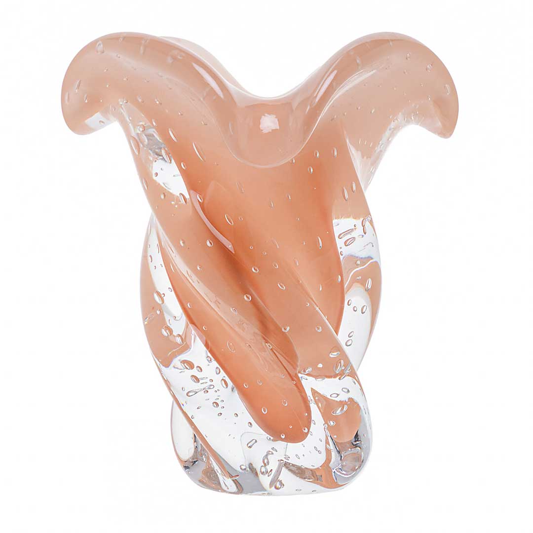 Argus Murano Glass Vase – Peach