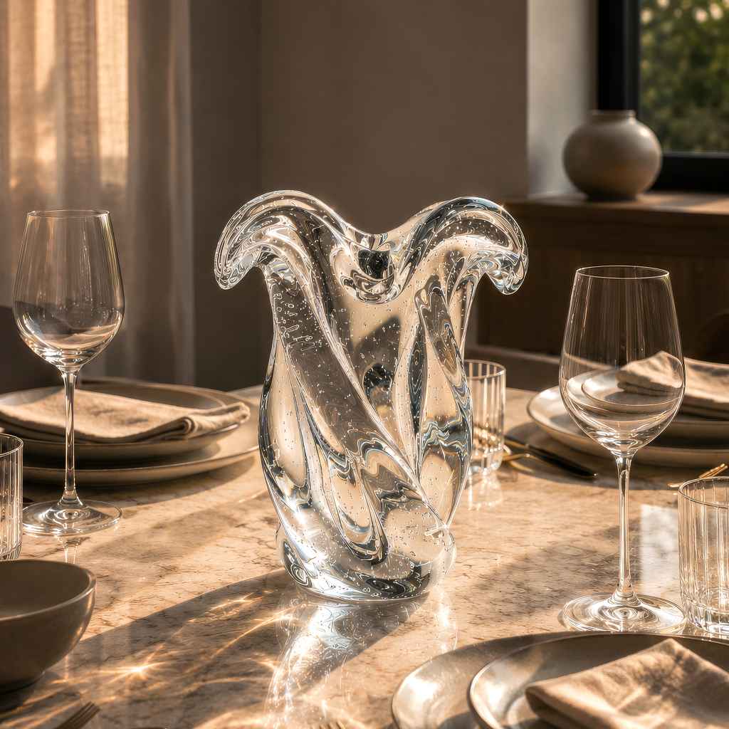 Argus Murano Glass Vase – Clear