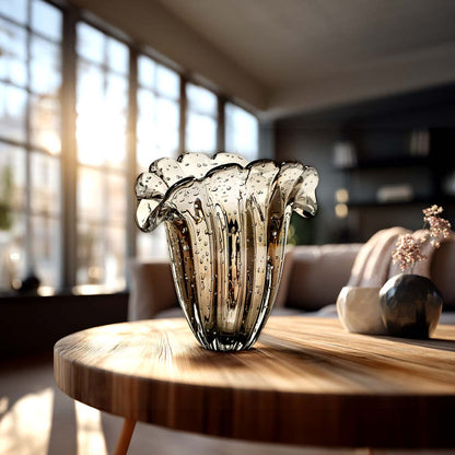 Firenze Murano Glass Vase – Graphite