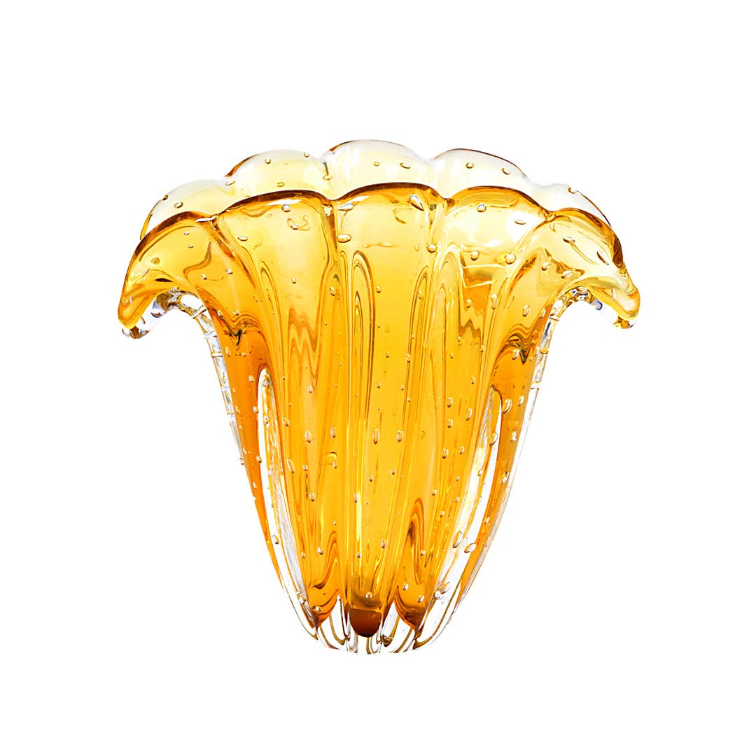 Firenze Murano Glass Vase – Amber