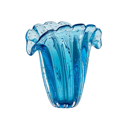 Firenze Murano Glass Vase – Aquamarine