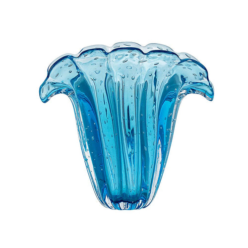 Firenze Murano Glass Vase – Aquamarine