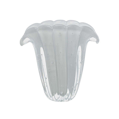 Firenze Murano Glass Vase – White Pearl