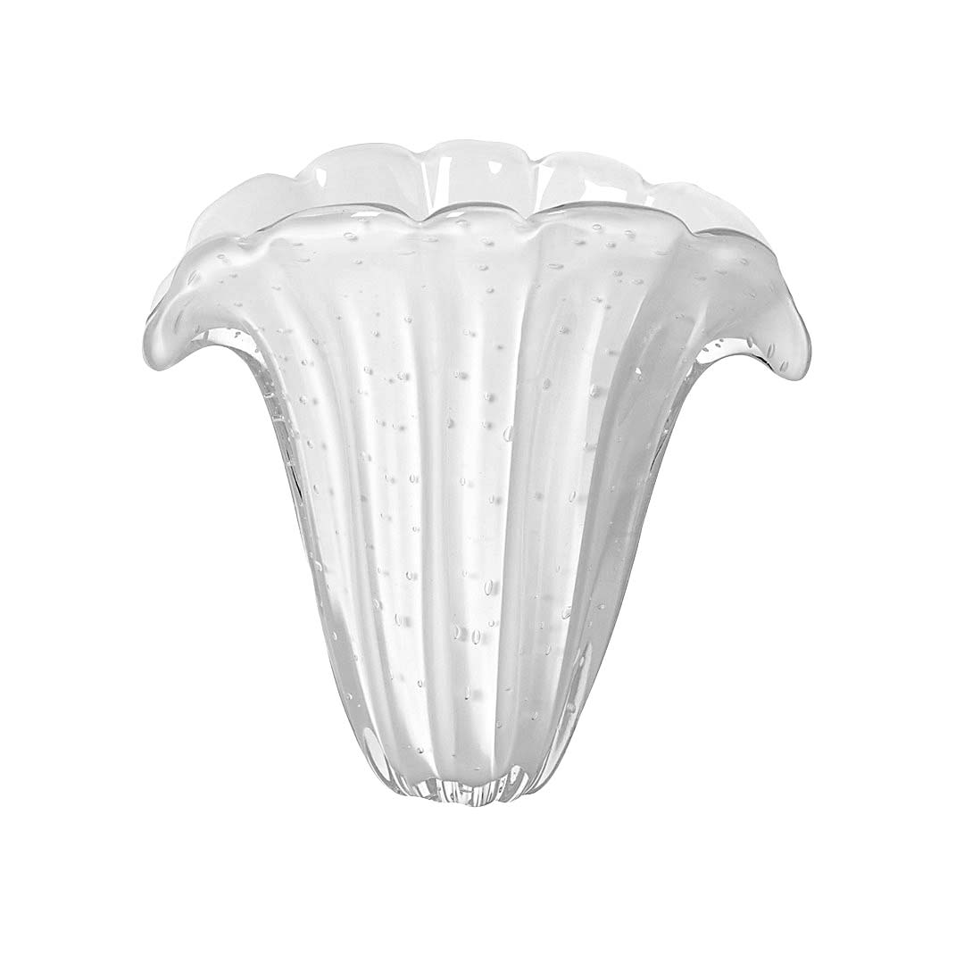 Firenze Murano Glass Vase – White