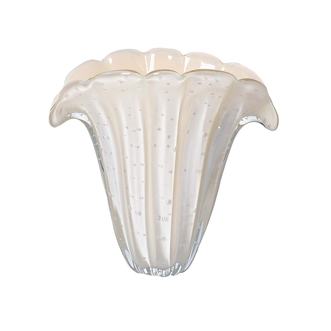 Firenze Murano Glass Vase – Ivory