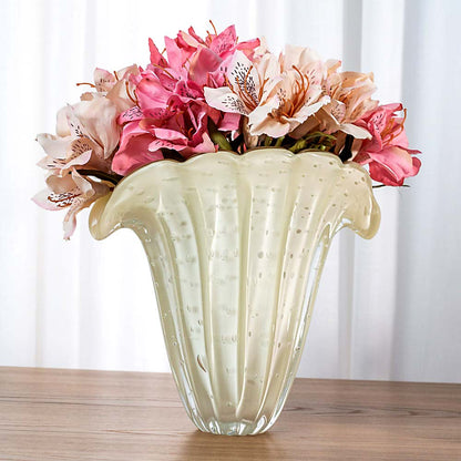 Firenze Murano Glass Vase – Ivory