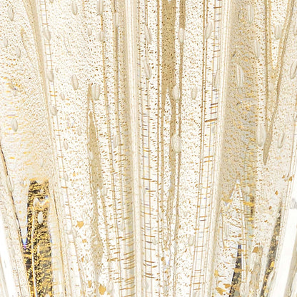 Firenze Murano Glass Vase – Clear with Ouro 24K