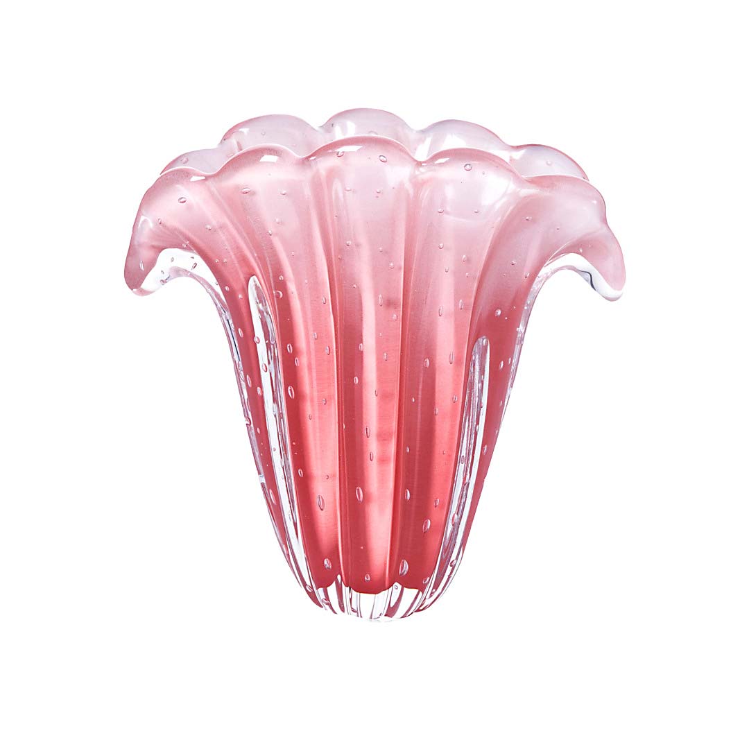 Firenze Murano Glass Vase – Pink Quartzo — Murano Glass Decor