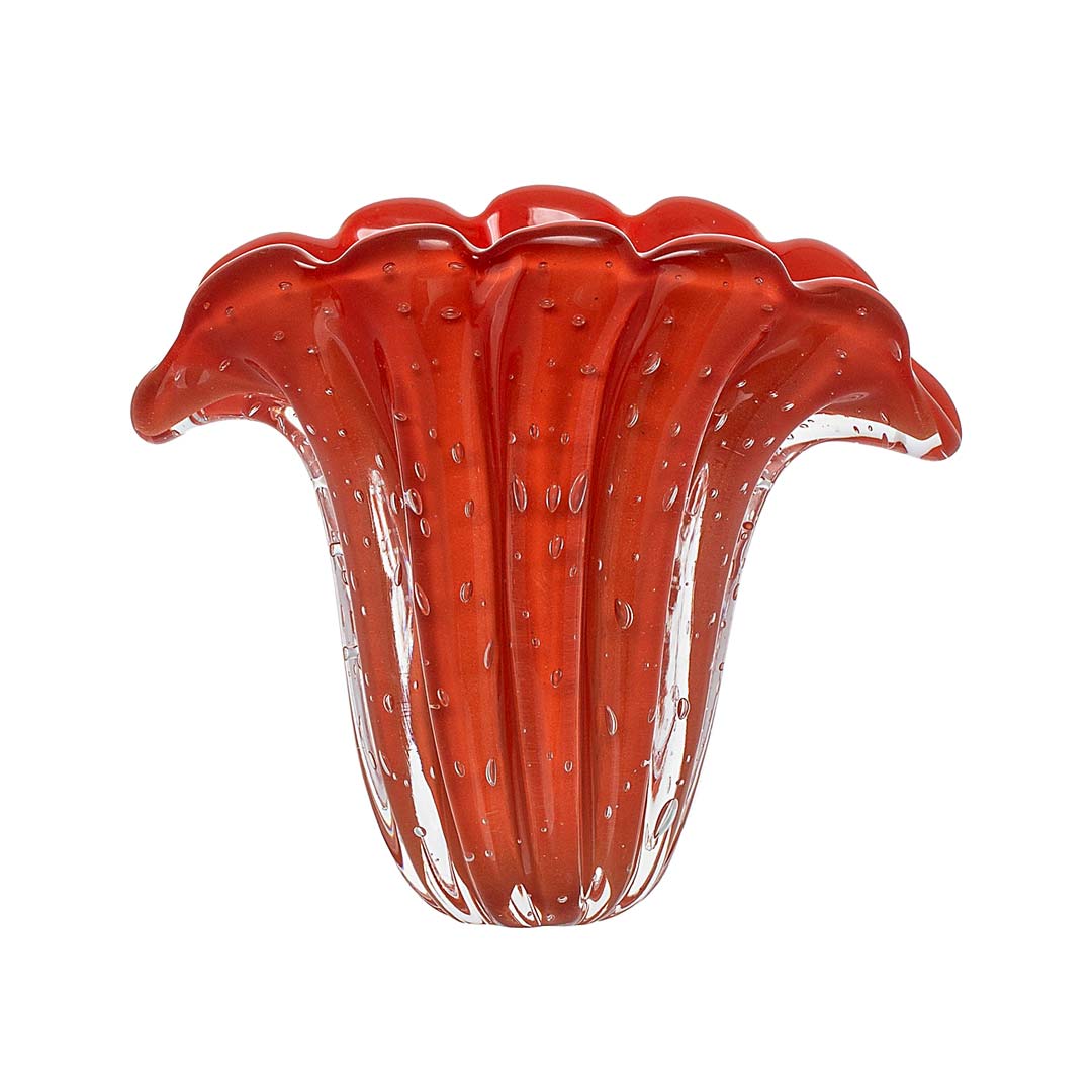 Firenze Murano Glass Vase – Terracotta — Murano Glass Decor