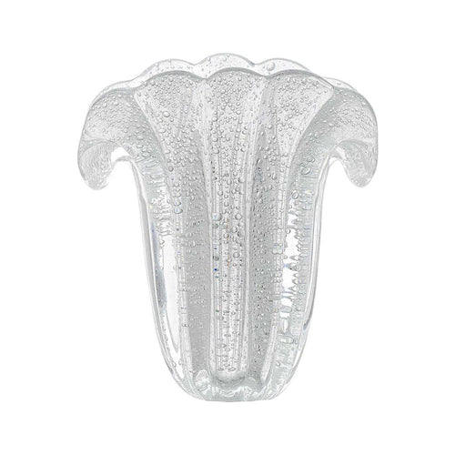 Firenze Murano Glass Vase – Clear Ice