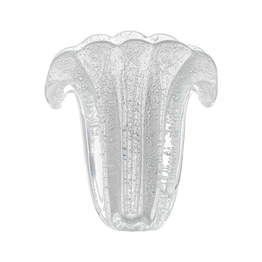 Firenze Murano Glass Vase – Clear Ice