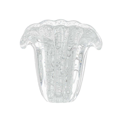 Firenze Murano Glass Vase – Clear Ice