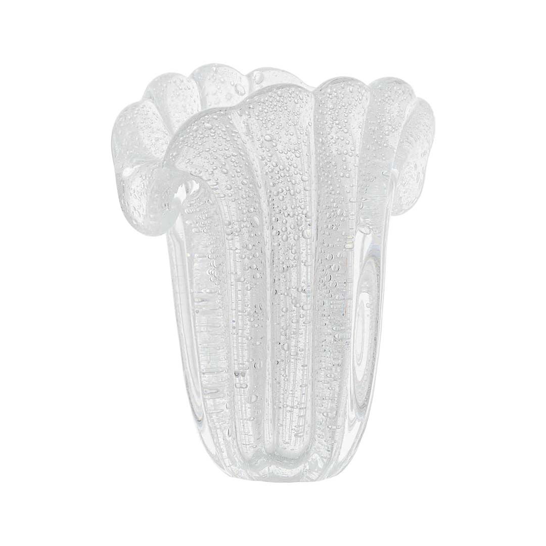 Firenze Murano Glass Vase – Clear Ice