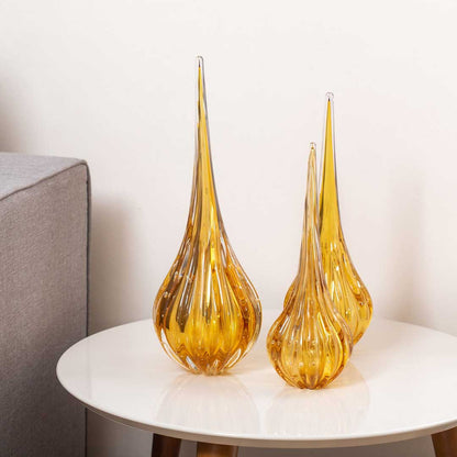 Lighthouse Murano Crystal Drop – Amber