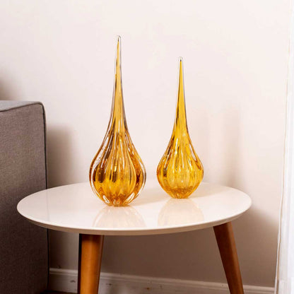 Lighthouse Murano Crystal Drop – Amber