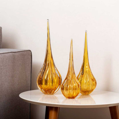 Lighthouse Murano Crystal Drop – Amber