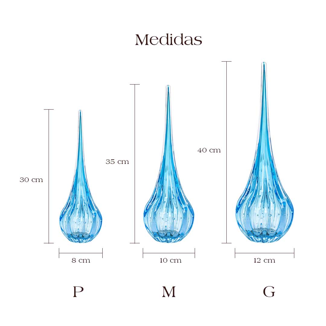 Lighthouse Murano Crystal Drop – Aquamarine