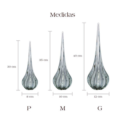 Lighthouse Murano Crystal Drop – Graphite
