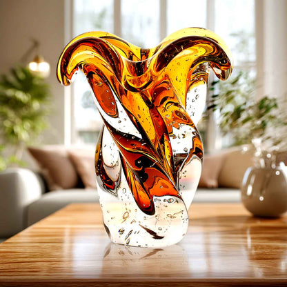 Argus Murano Glass Vase – Amber