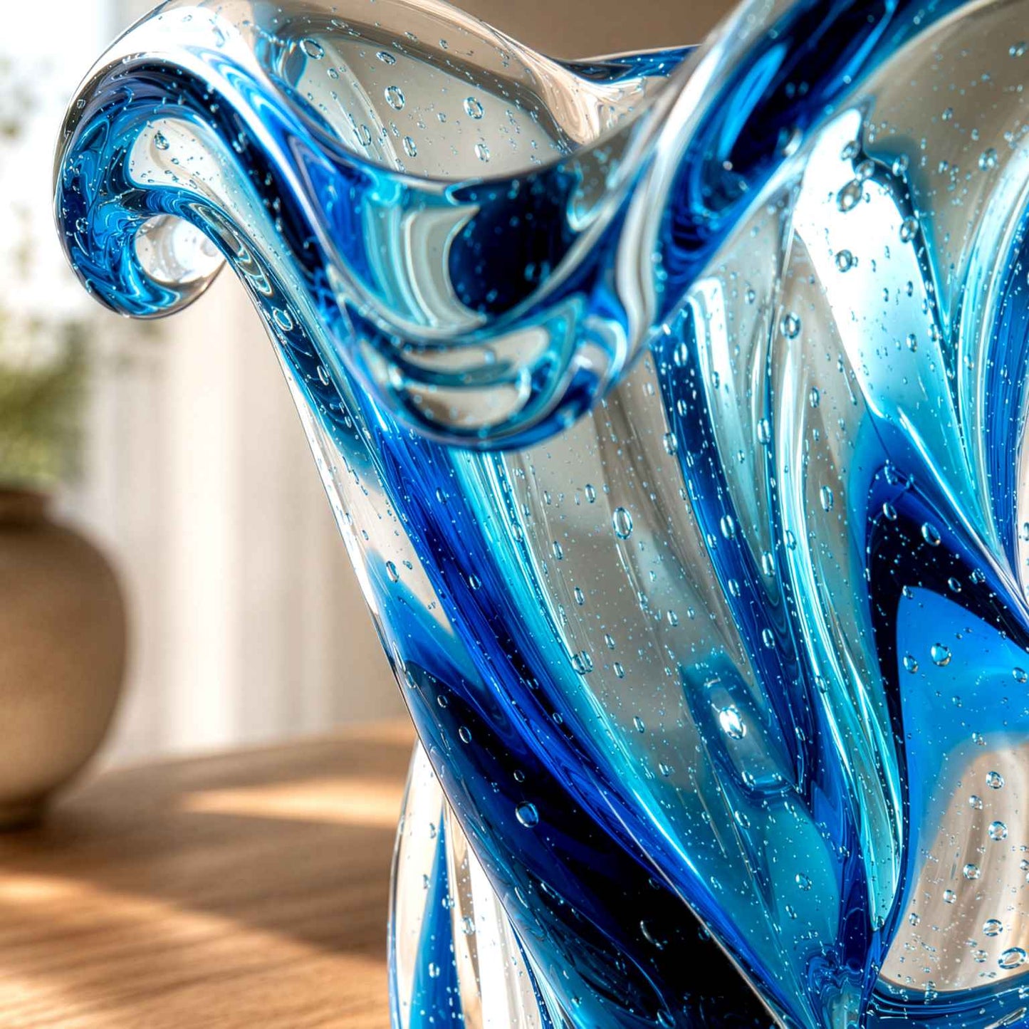 Argus Murano Glass Vase – Aquamarine