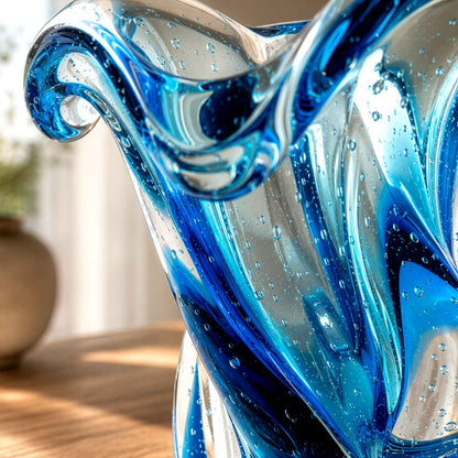 Argus Murano Glass Vase – Aquamarine