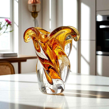 Argus Murano Glass Vase – Amber