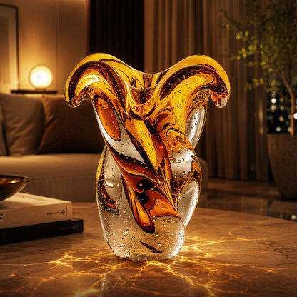 Argus Murano Glass Vase – Amber