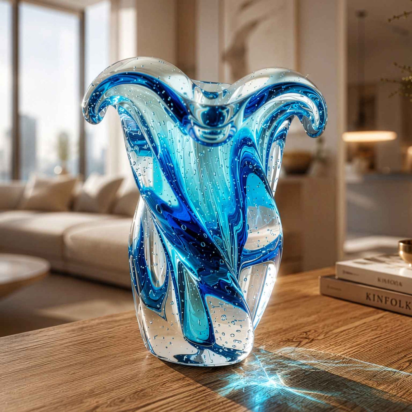 Argus Murano Glass Vase – Aquamarine